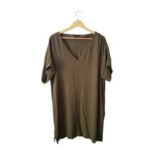 Madewell Novel Shift Dress Green Size XL